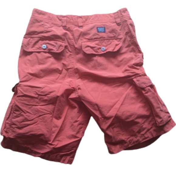 ---  Orange Cargo Shorts Men Size 30 - Picture 2 of 3